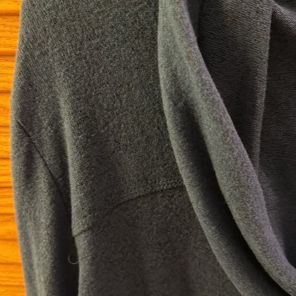 Blue Hooded Open Front Cardigan size 1X - Picture 6 of 8